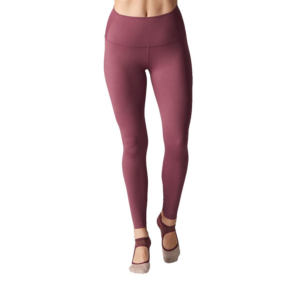 Womens/Ladies Snake High Waist Dance Leggings (Garnet) 1/4