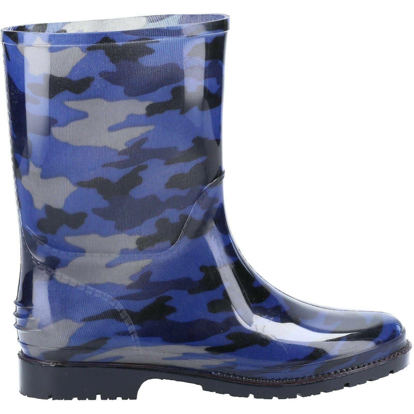 Childrens/Kids PVC Wellington Boots (Navy) 3/5