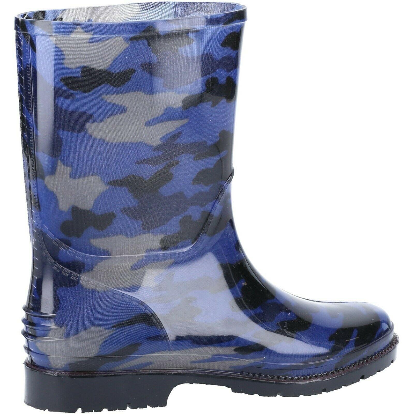 Childrens/Kids PVC Wellington Boots (Navy) 2/5