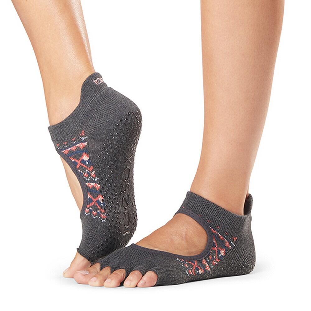 FITNESS-MAD Womens/Ladies Bellarina Sundown Half Toe Socks (Dark Grey)