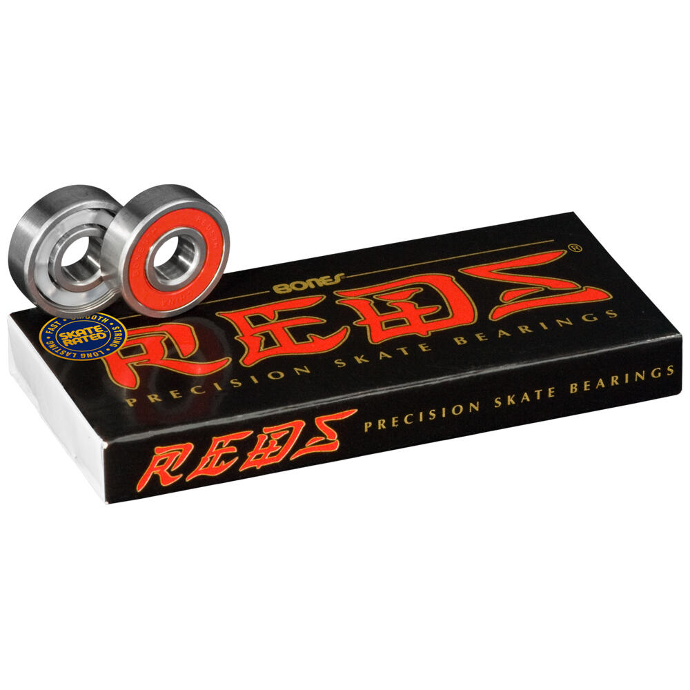 BONES BONES REDS BEARINGS - FOR SKATEBOARDS AND SCOOTERS - 8mm 8 PACK