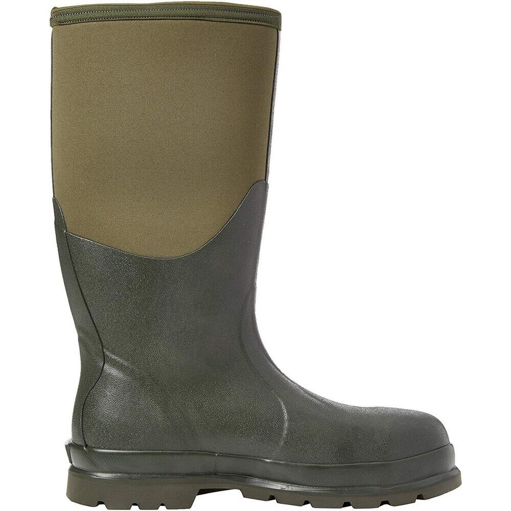 Unisex Chore Classic Hi Steel Safety Wellington Boots (Moss) 2/2