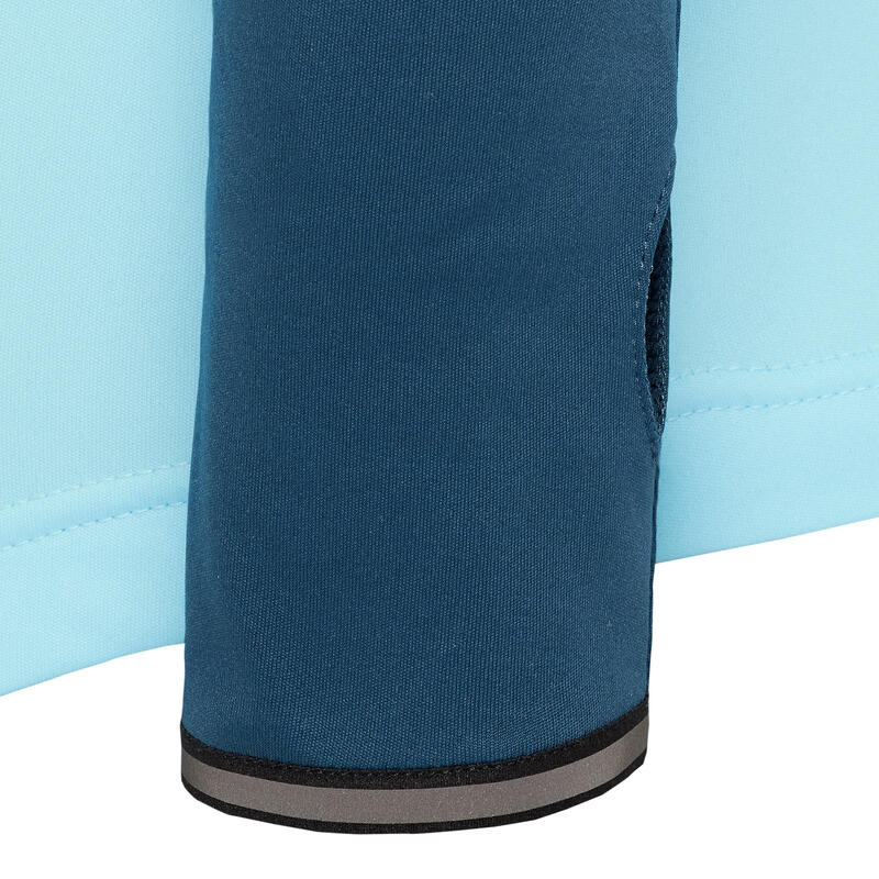 Warmes Langarm Laufshirt mit Zip aus recyceltem Polyester AMALIA