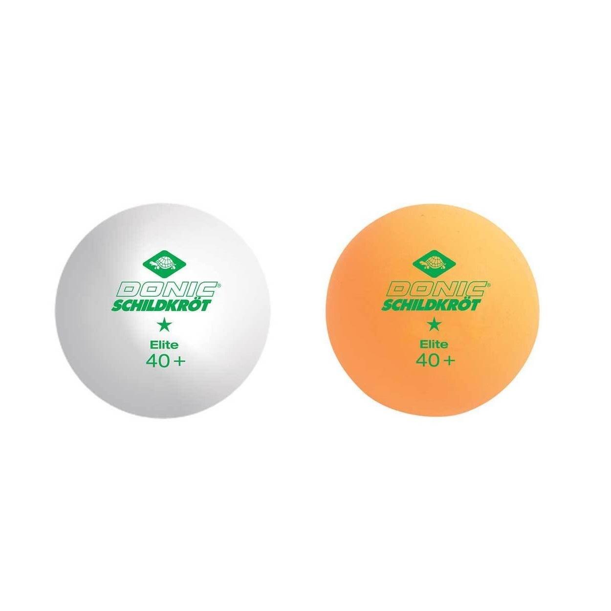 DONIC SCHILDKRÖT 1Star Elite Table Tennis Balls (Pack of 6) (White/Yellow/Green)