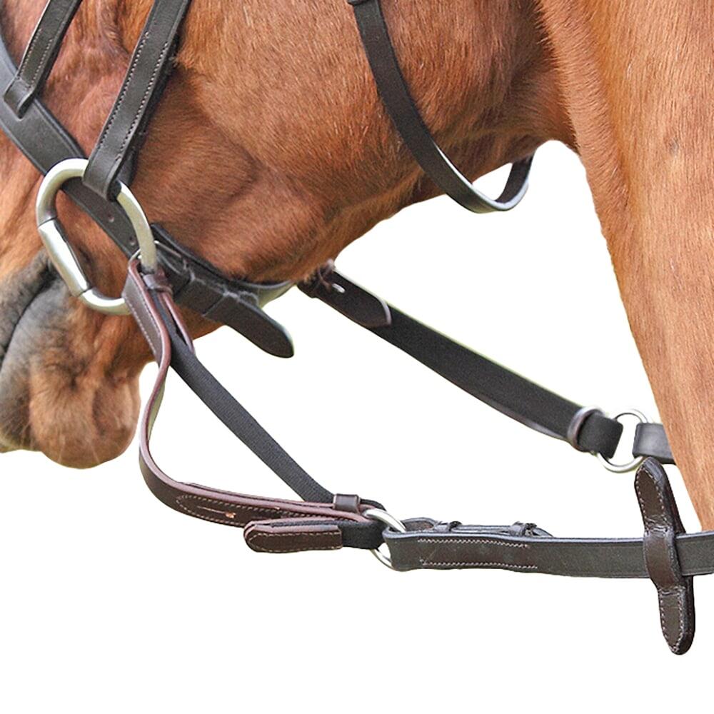 SHIRES Flexible Leather Horse Reins (Havana)