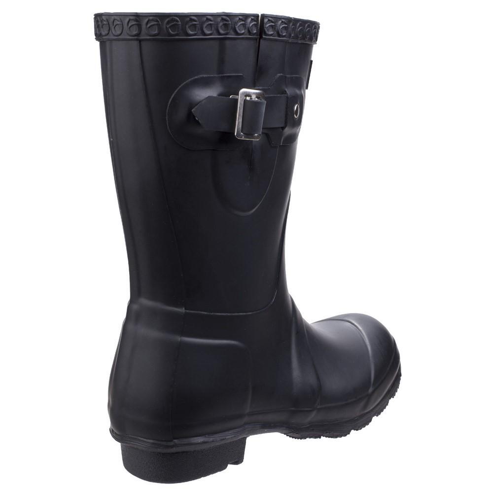 Womens/Ladies Windsor Short Waterproof Pull On Wellington Boots (Black) 4/5