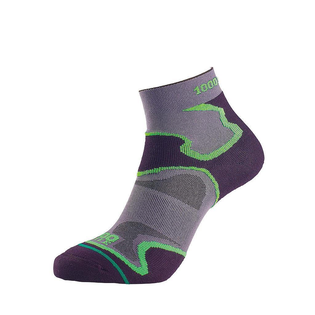 1000 MILE Mens Fusion Socks (Grey/Black/Green)