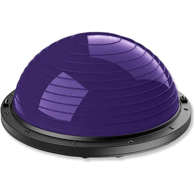 Semiesfera de Equilibrio StrongerFit 58 cm Morada con Tensores e Inflador