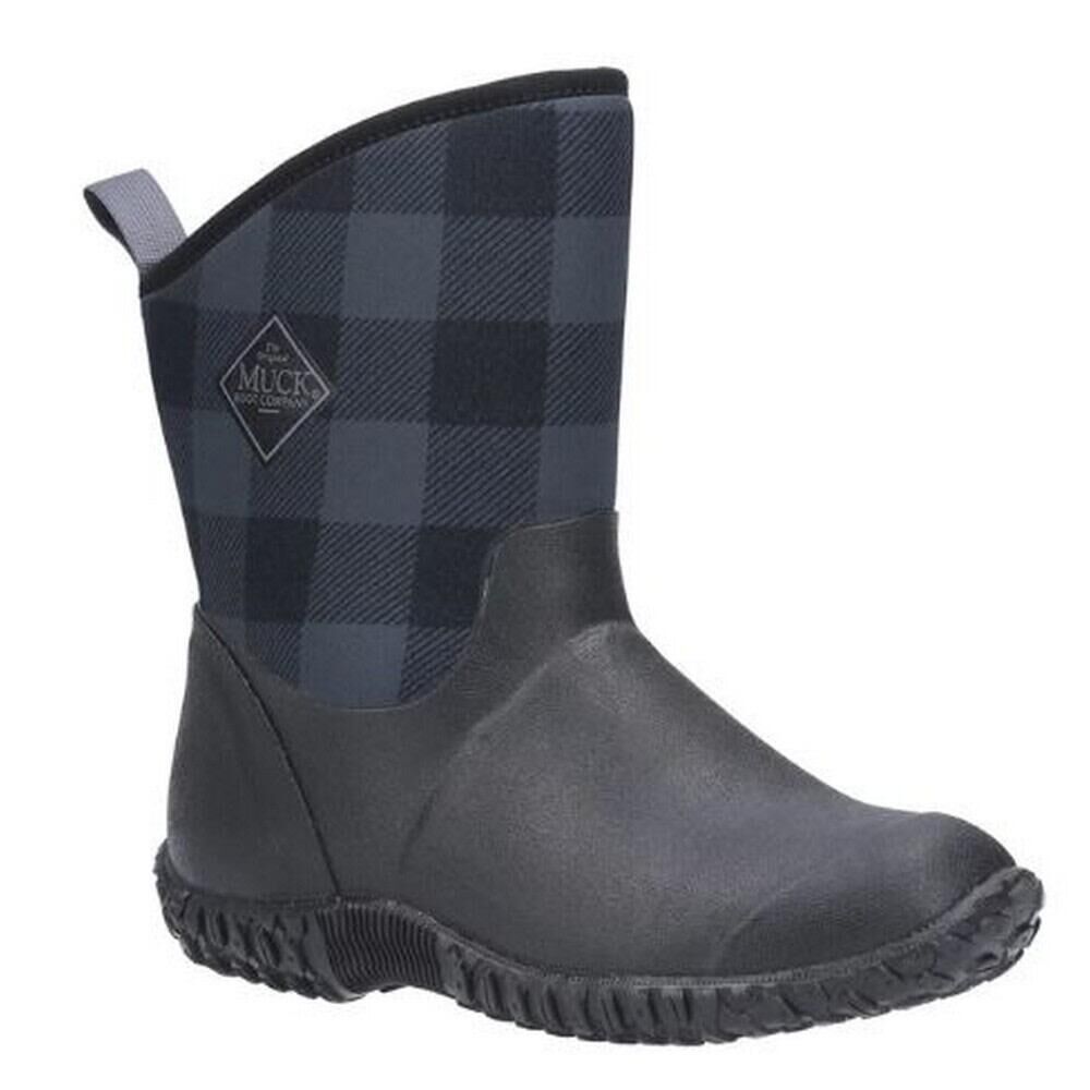 MUCK BOOTS Womens/Ladies Muckster II Mid Wellington (Black/Grey Plaid)