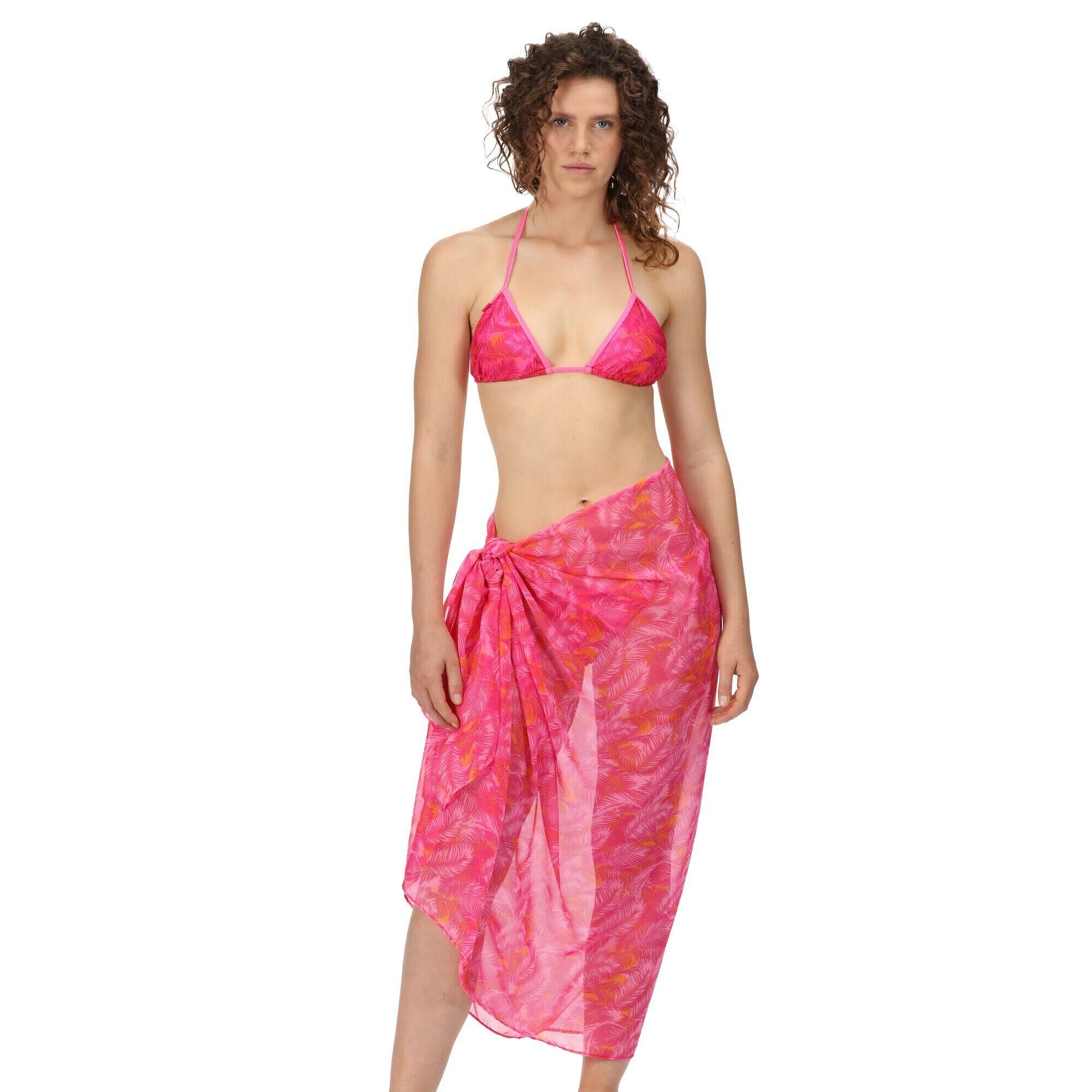 REGATTA Womens/Ladies Shalya Palm Print Sarong (Pink Fushion)