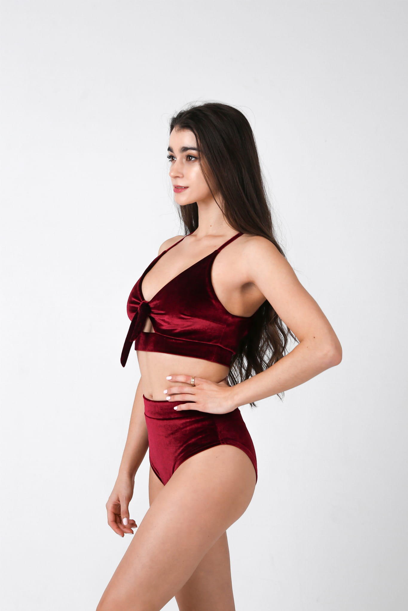 Spodenki do pole dance twerk Rev Activ Velvet z wysokim stanem welurowe 2/3