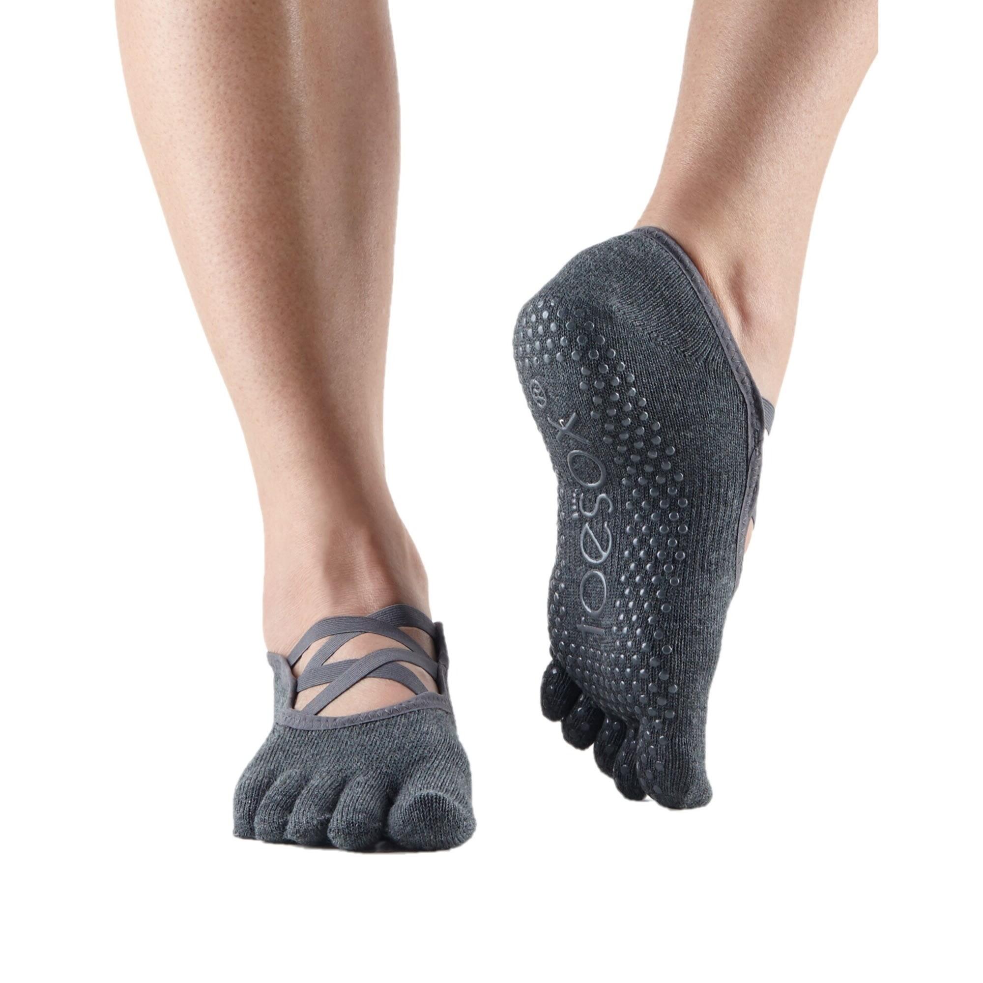 FITNESS-MAD Womens/Ladies Elle Toe Socks (Charcoal Grey)