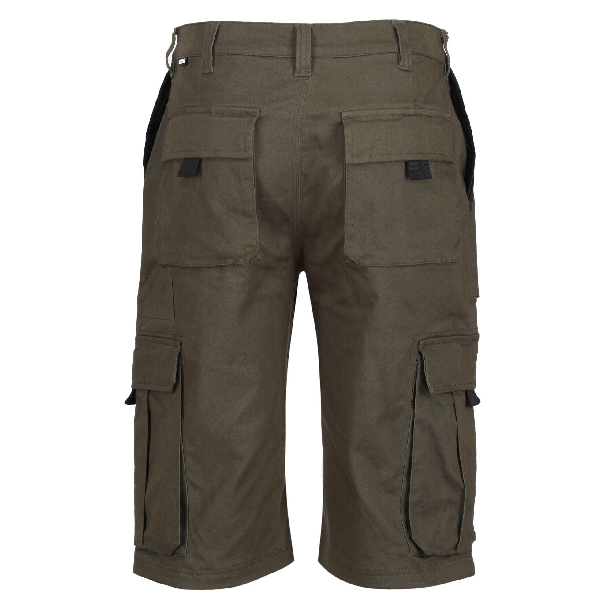 Mens Pro Utility Cargo Shorts (Khaki) 2/3