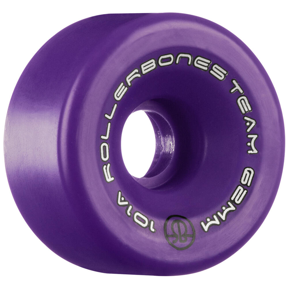 ROLLERBONE ROLLERBONES TEAM LOGO – INDOOR QUAD ROLLER SKATE WHEELS – 62MM 101A – SET OF 8