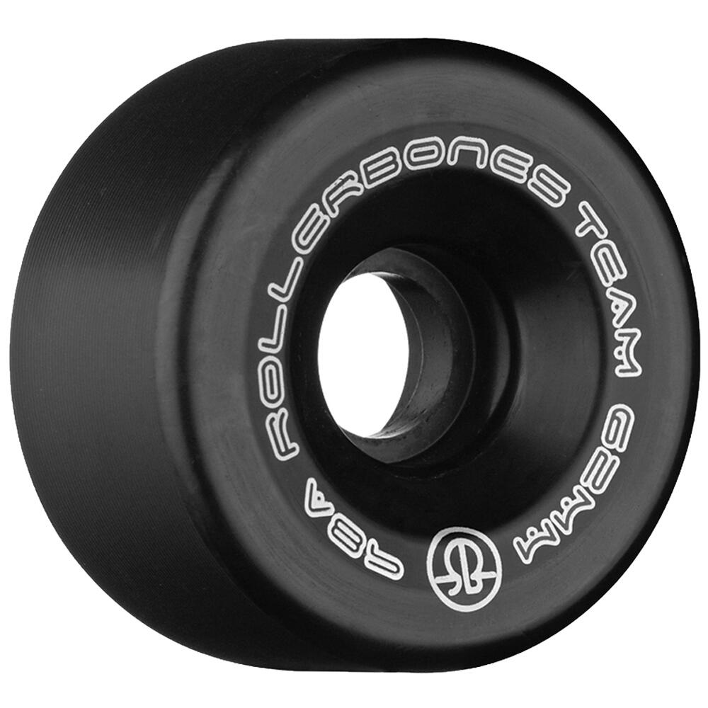 ROLLERBONES TEAM LOGO – INDOOR QUAD ROLLER SKATE WHEELS – 62MM 98A – SET OF 8 1/5