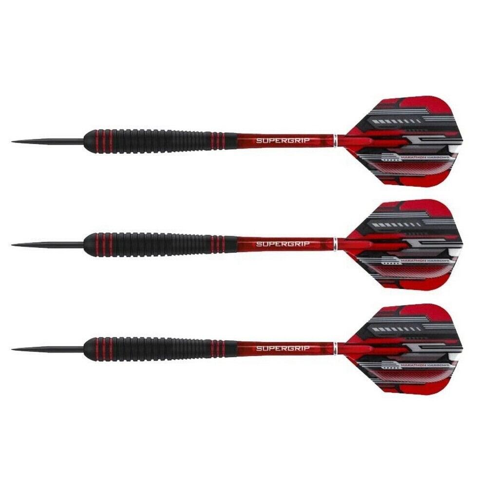 HARROWS Ace Gripped Darts (Pack of 3) (Black/Red)
