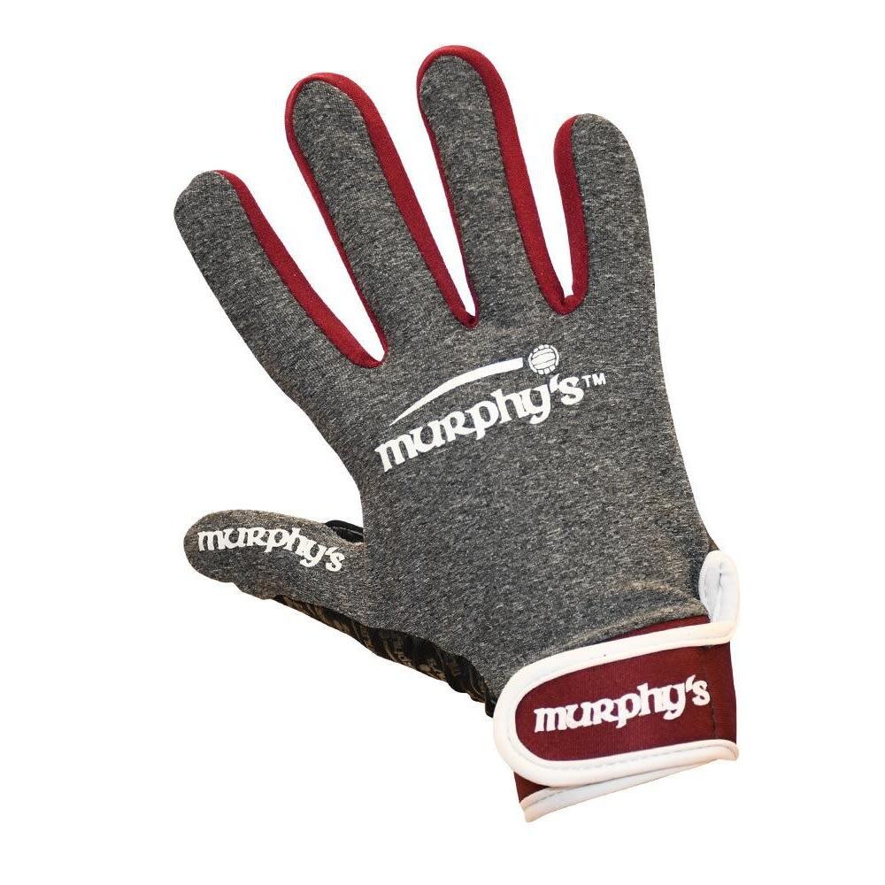 MURPHYS Unisex Adult Gaelic Gloves (Grey/Maroon/White)