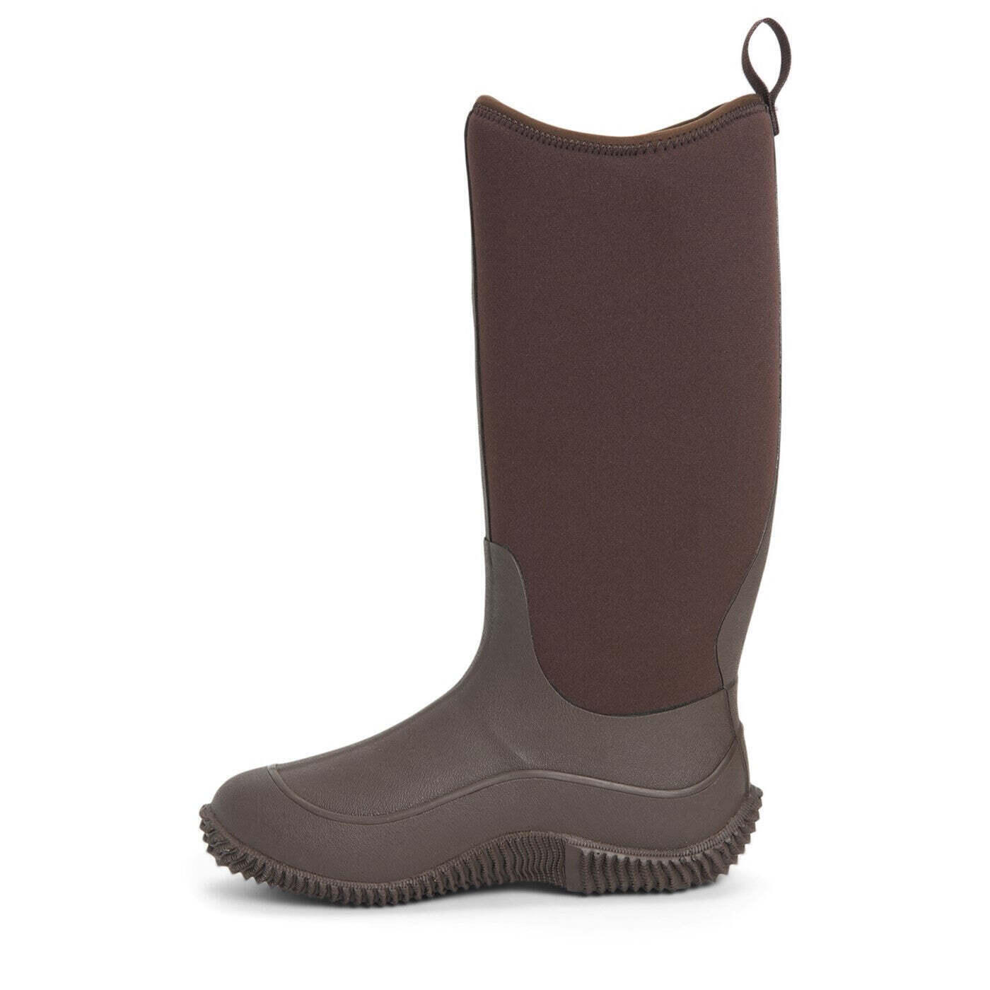 Womens/Ladies Fleece Wellington Boots (Brown) 3/4