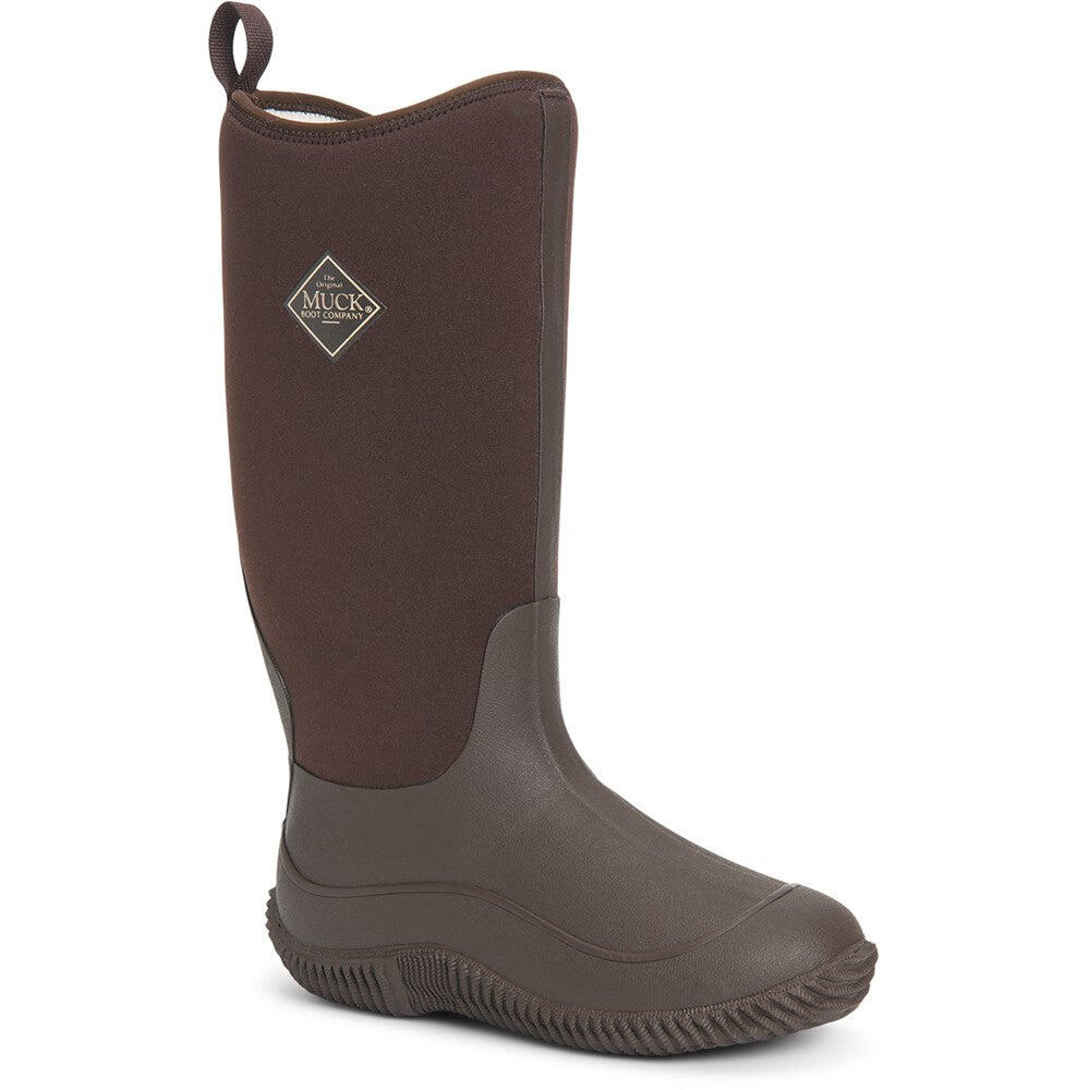 Womens/Ladies Fleece Wellington Boots (Brown) 1/4