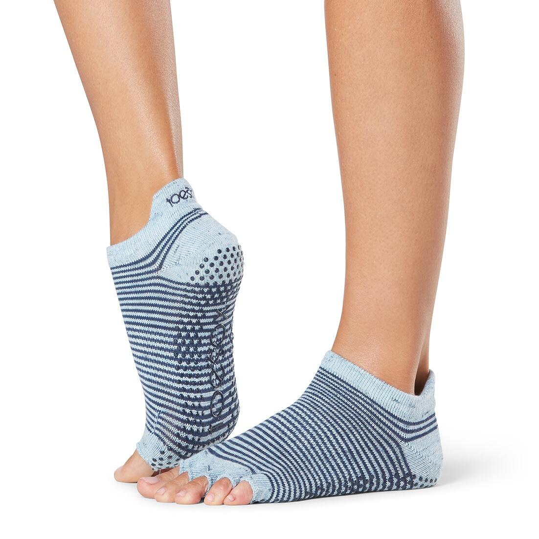 FITNESS-MAD Womens/Ladies Bluebell Half Toe Socks (Light Blue/Navy)