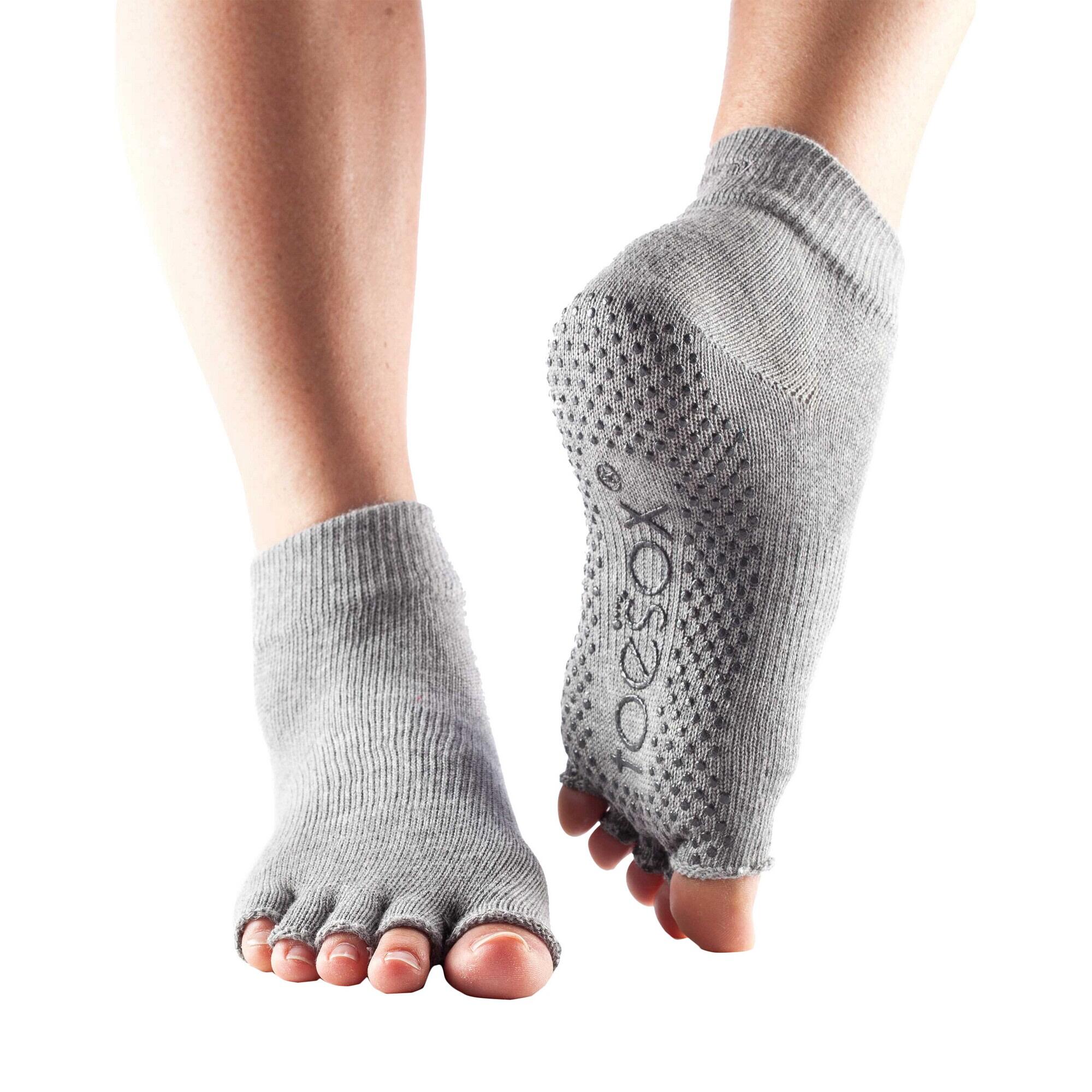 FITNESS-MAD Womens/Ladies Half Toe Socks (Grey)