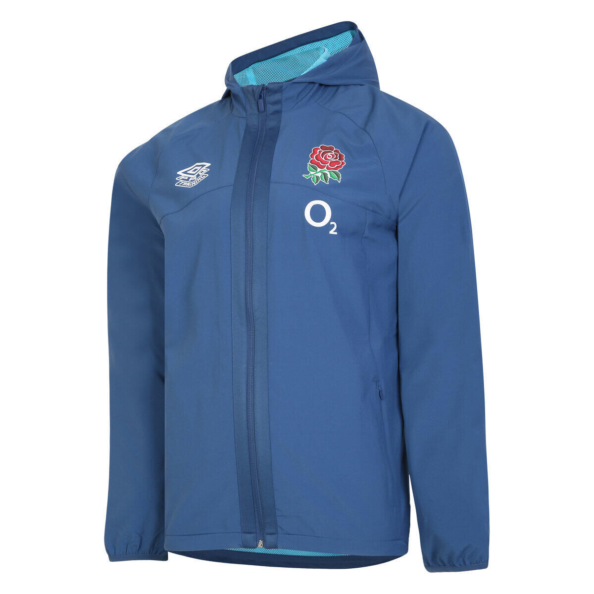 UMBRO England Rugby Mens 22/23 Waterproof Jacket (Ensign Blue/Bachelor Button)