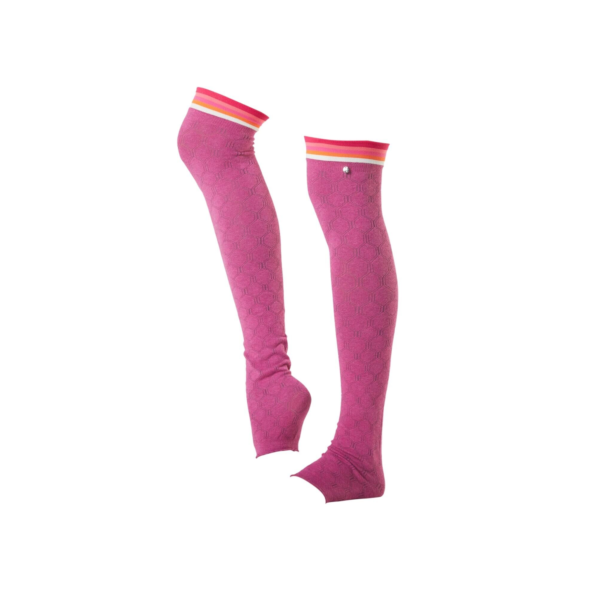 Womens/Ladies Bellarina Gypsy Half Toe Socks (Light Blue/Pink) FITNESS-MAD  - Decathlon