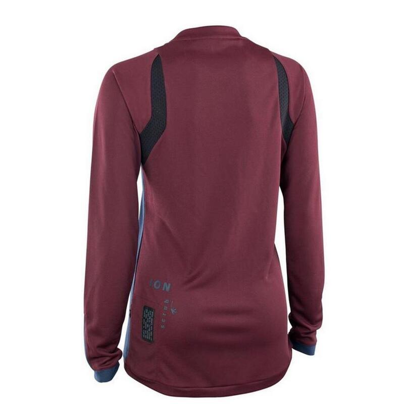 ION Tee LS Scrub AMP WMS - Damen Langarm Trikot - Red Haze - Rot/Blau