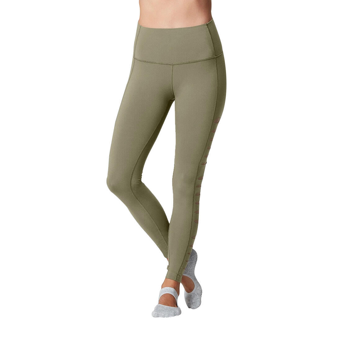 FITNESS-MAD Womens/Ladies Laser Cut Leggings (Green)