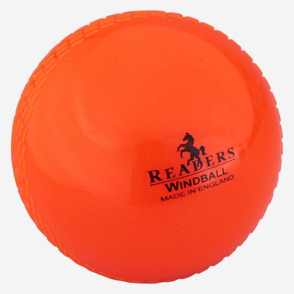 READERS Childrens/Kids Windball Cricket Ball (Orange)