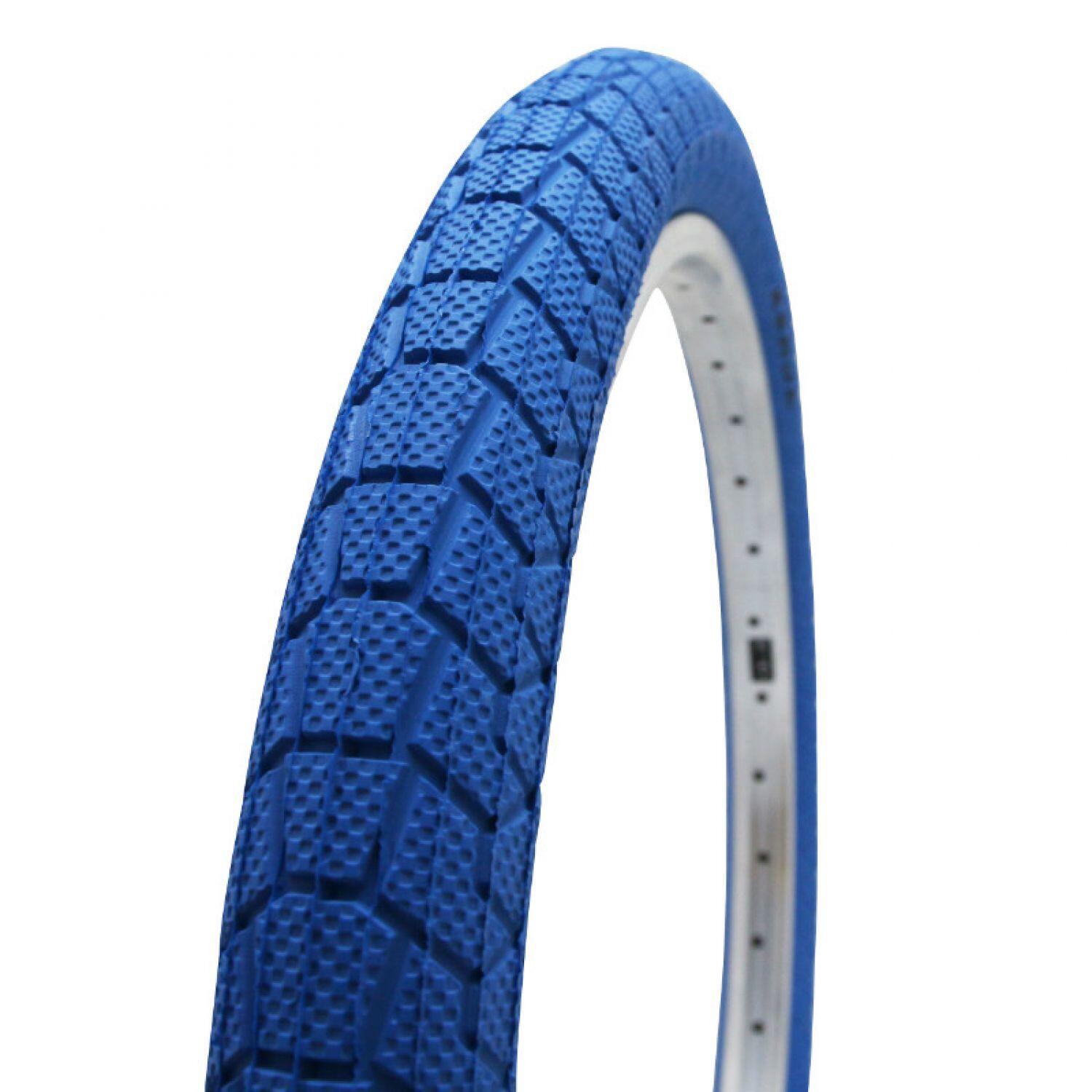 Pneu bmx 20 x 1.95 kenda slick bleu tr (50-406) 1/2