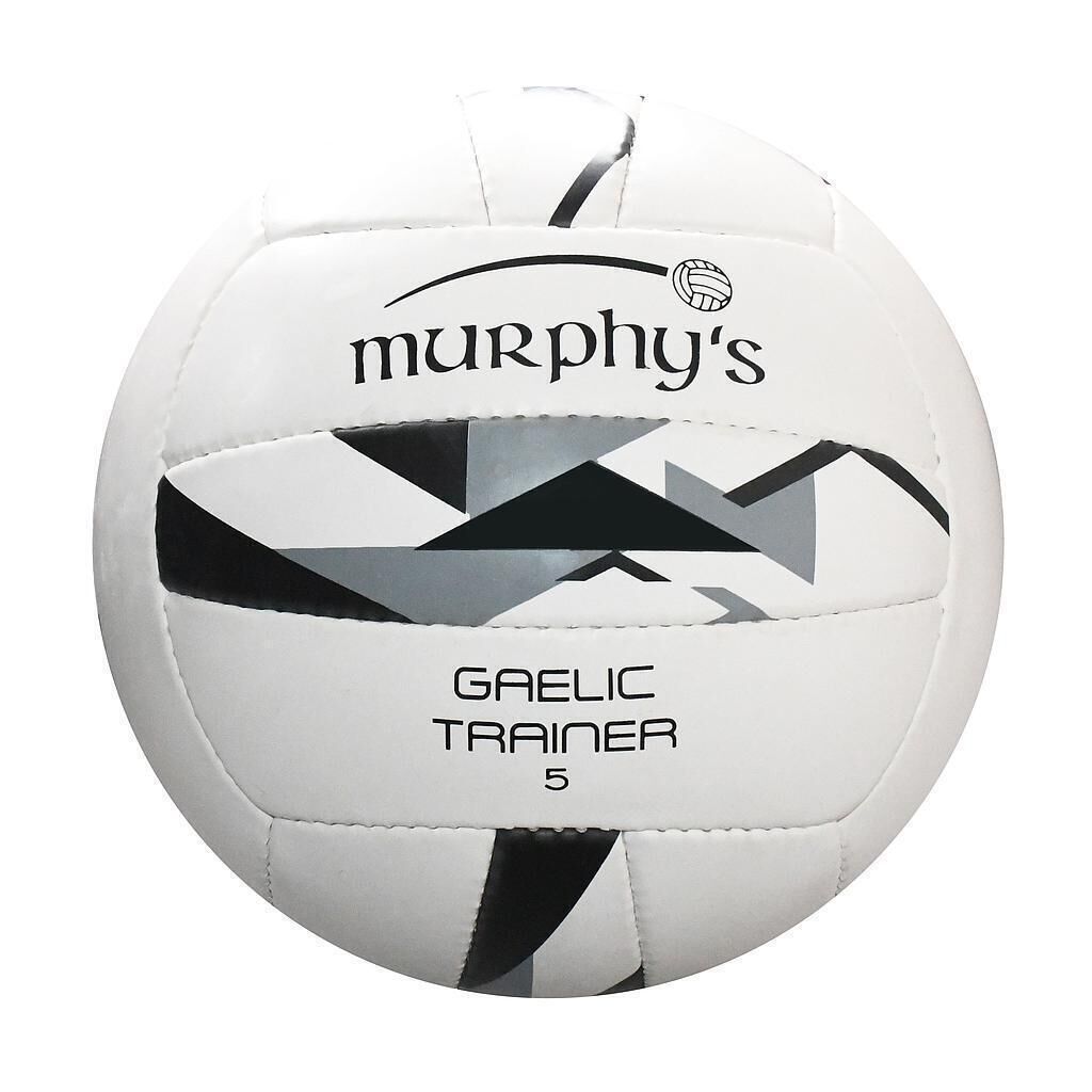 MURPHYS Childrens/Kids Gaelic Football (White/Black)