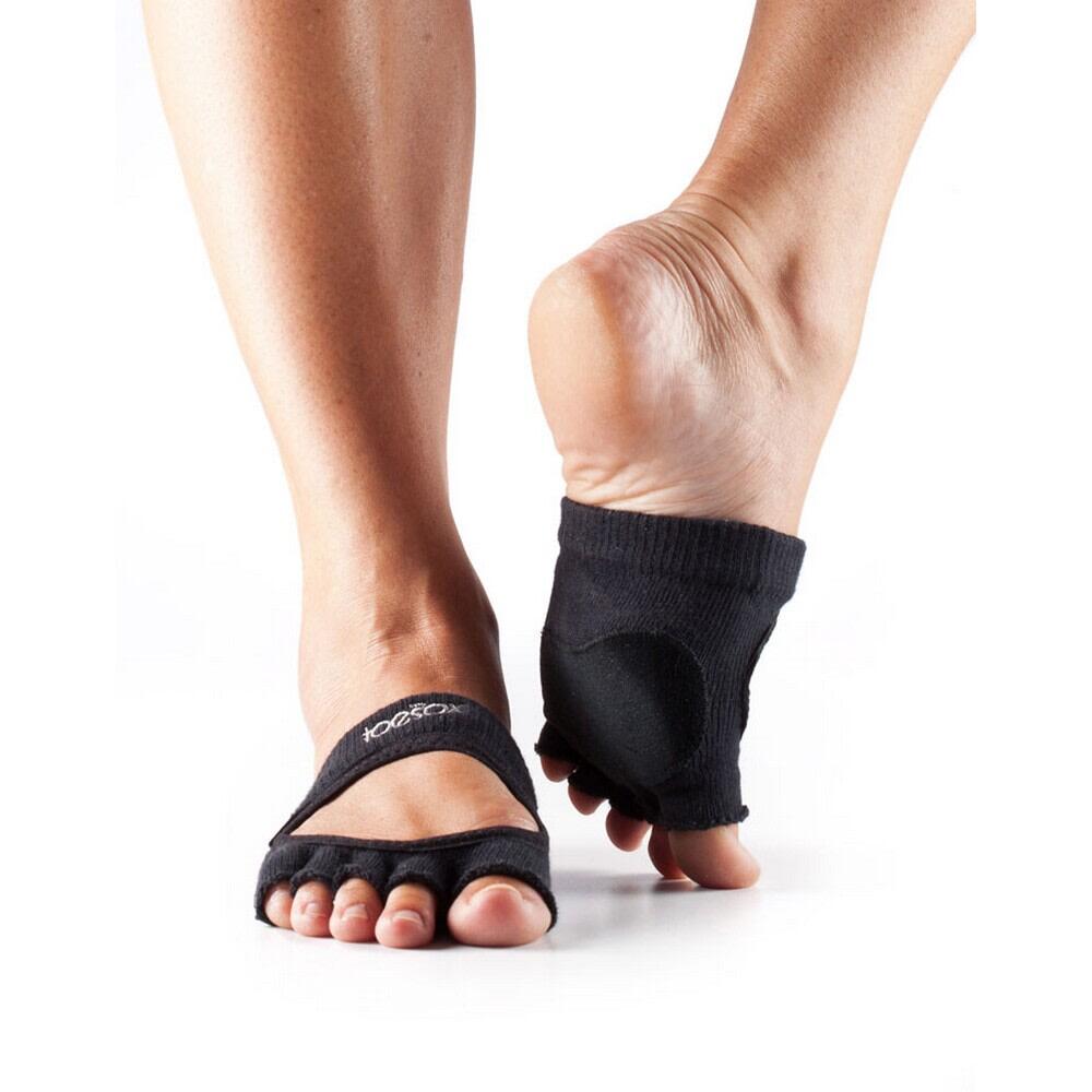 FITNESS-MAD Unisex Adult Releve Dance Half Toe Socks (Black)