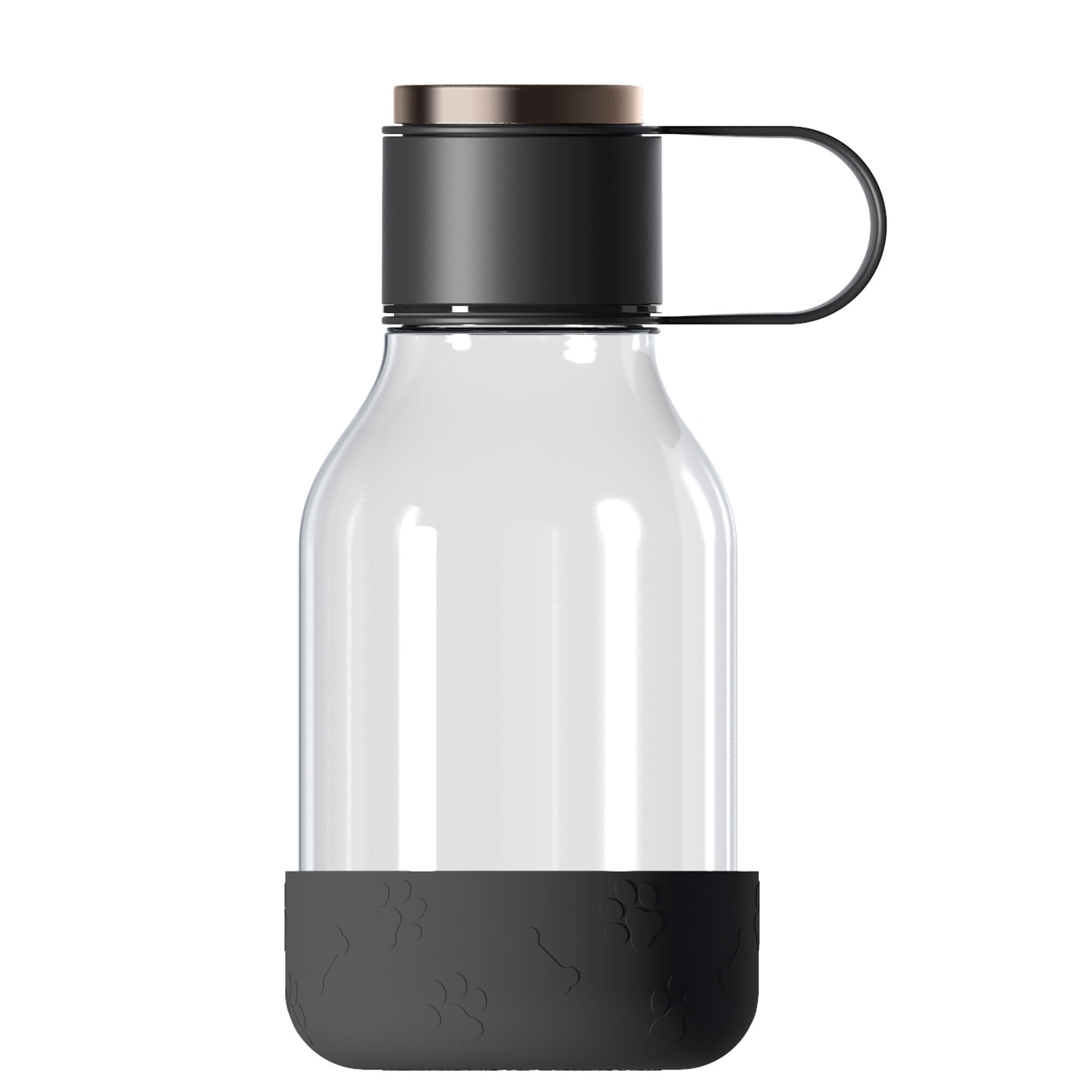 ASOBU Tritan Water Bottle with Dog Bowl Black 1.5 Litre