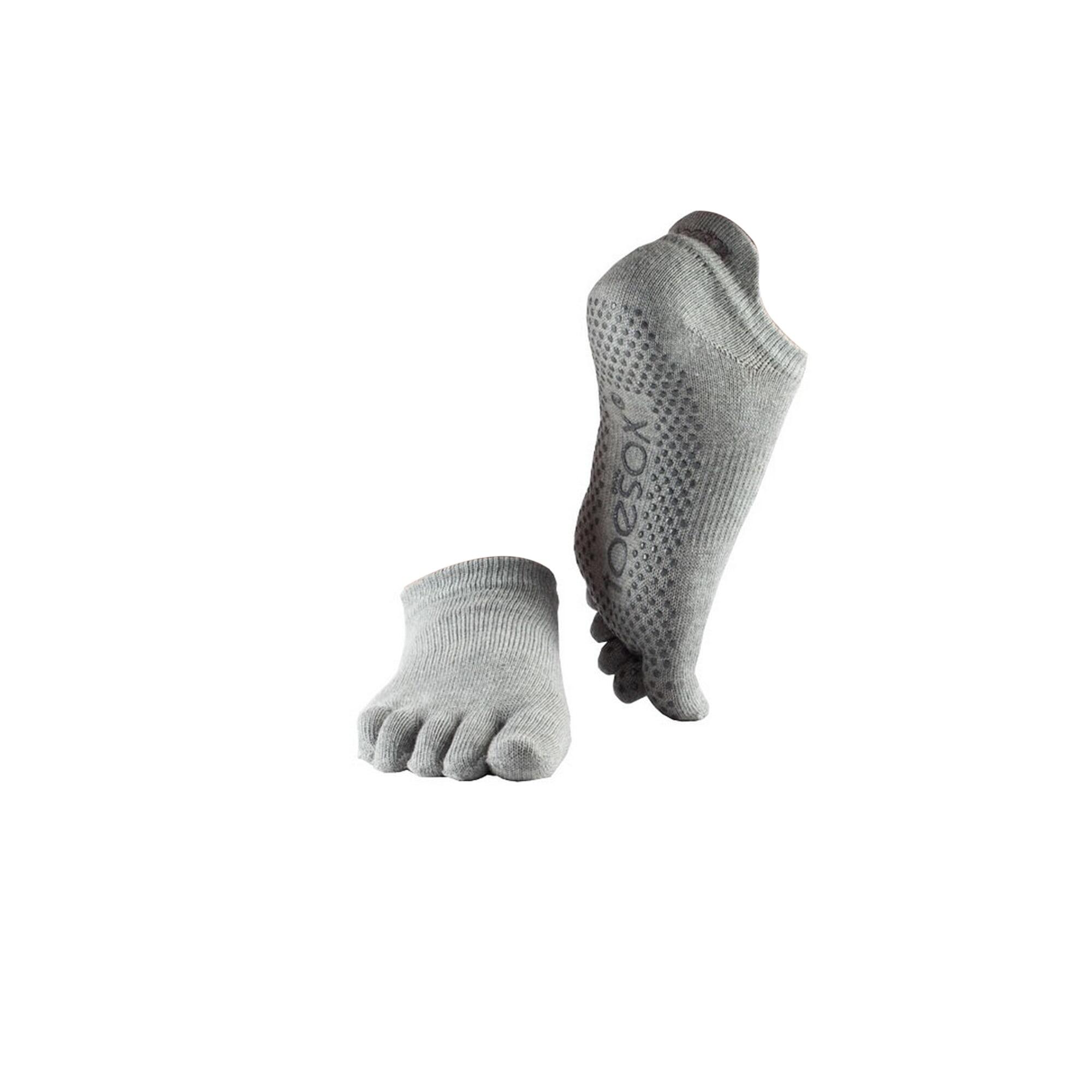 FITNESS-MAD Womens/Ladies Low Rise Toe Socks (Grey Heather)