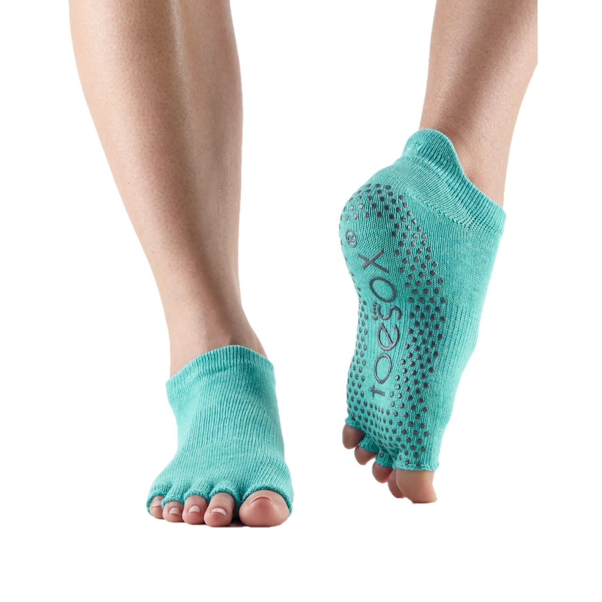FITNESS-MAD Womens/Ladies Half Toe Socks (Aqua Blue)