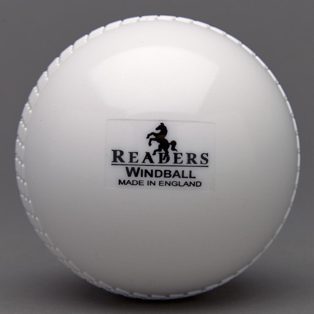 READERS Childrens/Kids Windball Cricket Ball (White)