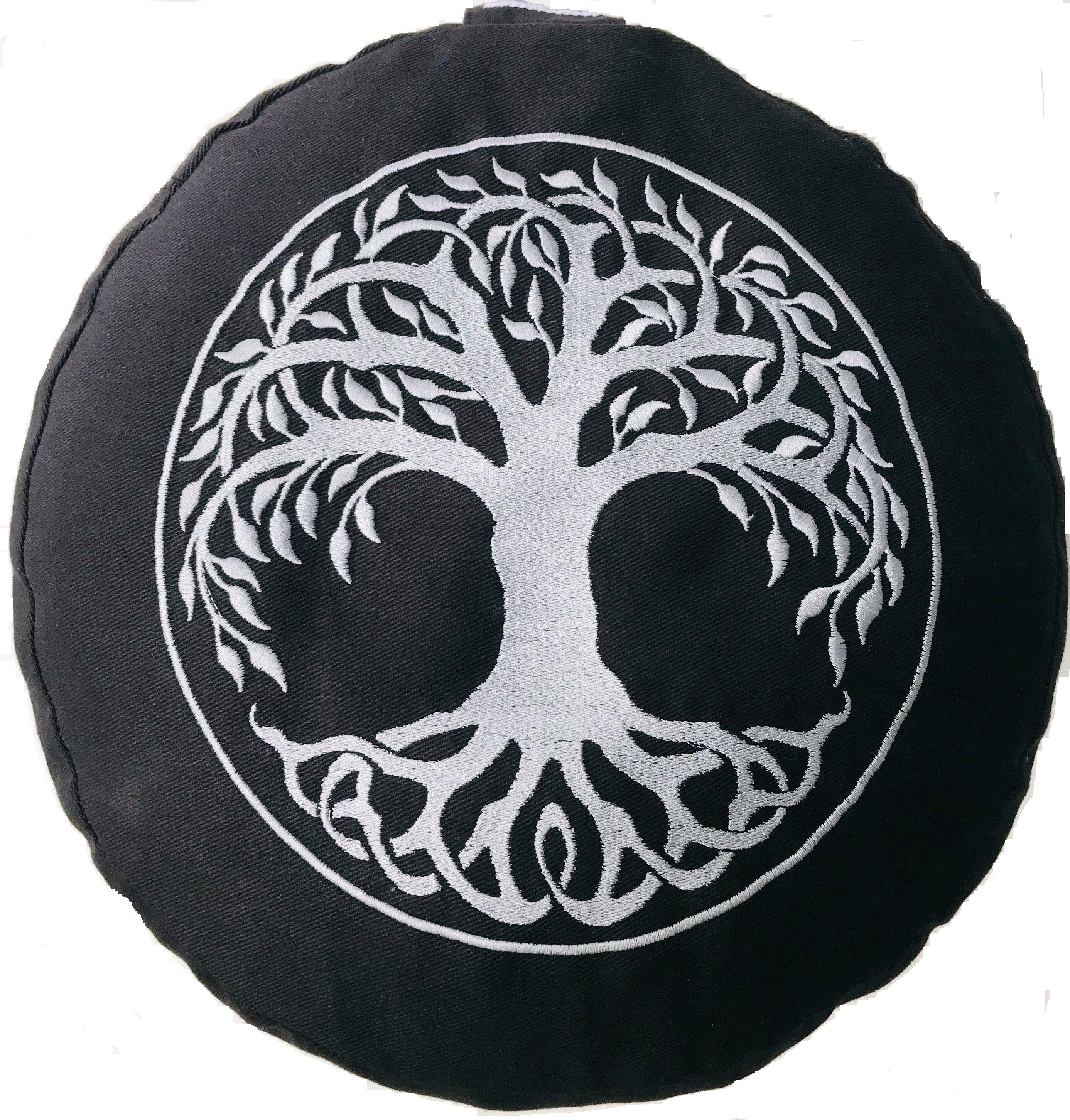 MEDITATIONSKISSEN YOGA/PILATES SCHWARZ Ø 32 CM X 15 CM DEUSER® 2/4