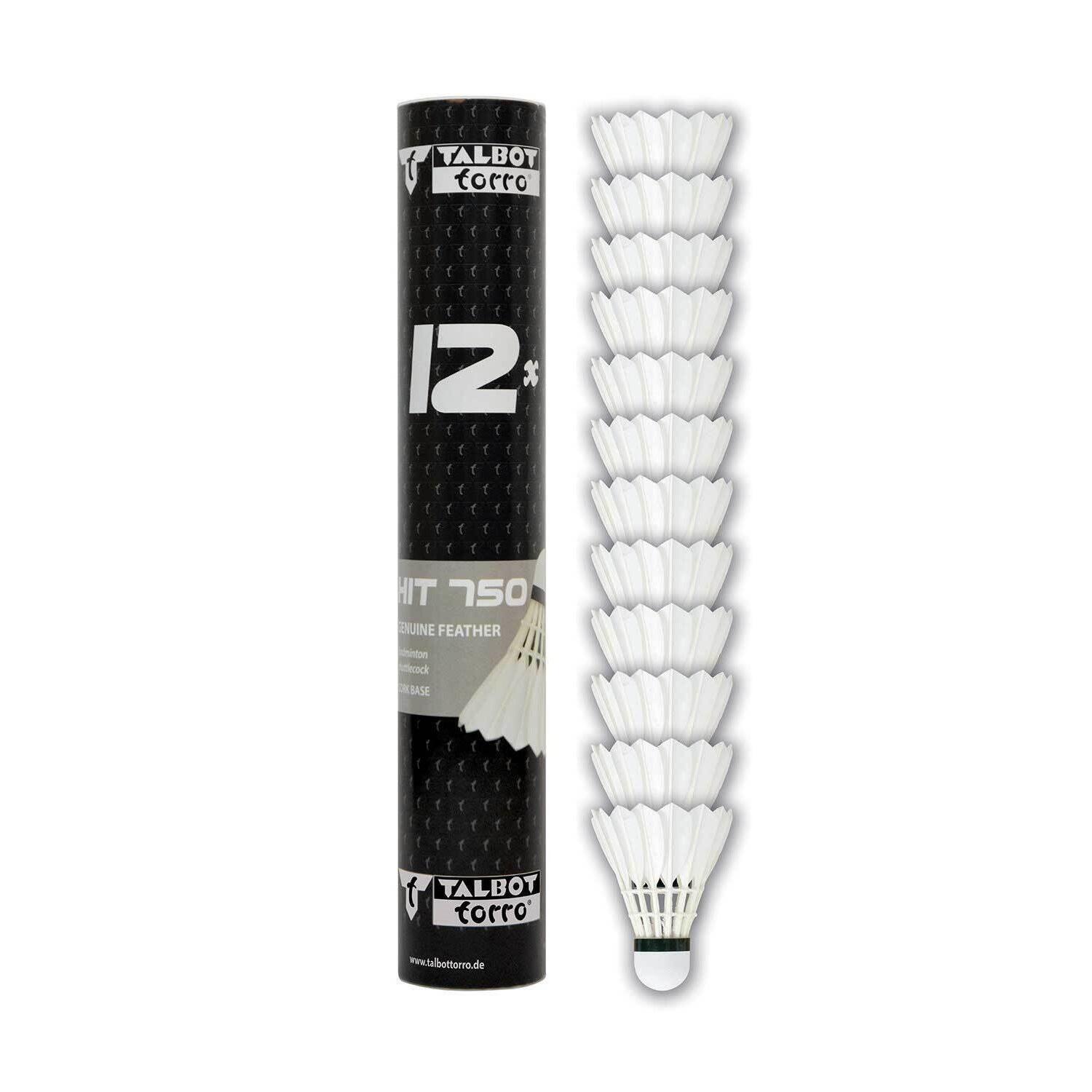 Hit 750 Feather Shuttlecock (Pack of 12) (White) 2/3