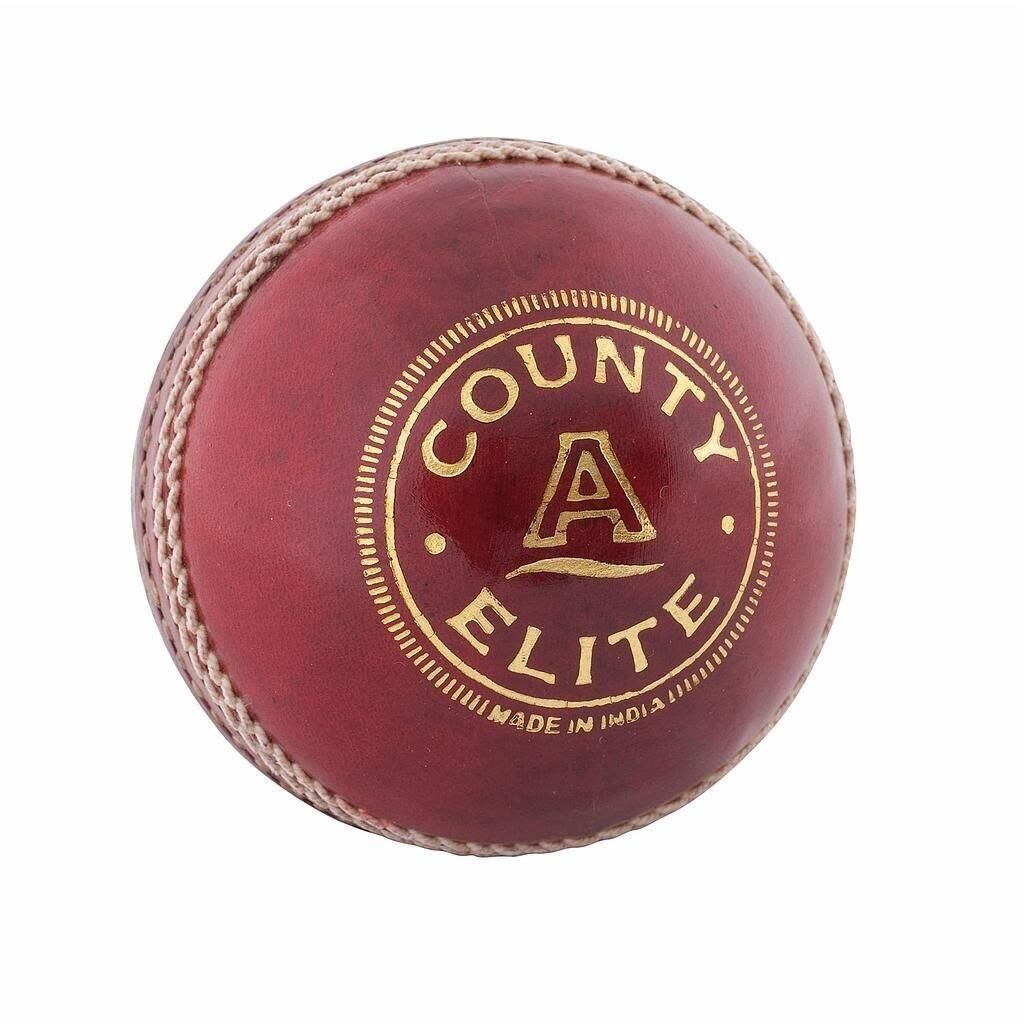 READERS Childrens/Kids County Elite A Leather Cricket Ball (Red)