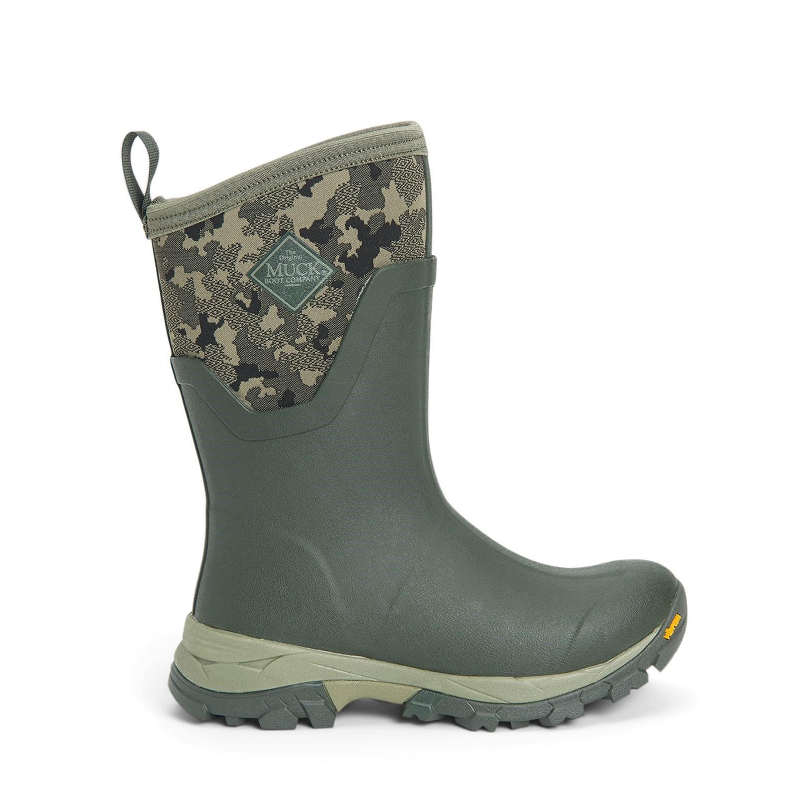 Womens/Ladies Arctic Ice Vibram Camo Wellington Boots (Moss) 3/4