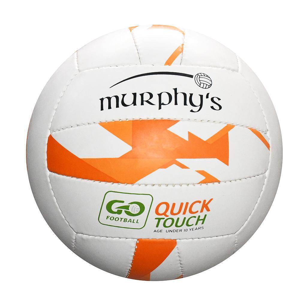 MURPHYS Childrens/Kids Gaelic Football (White/Orange)