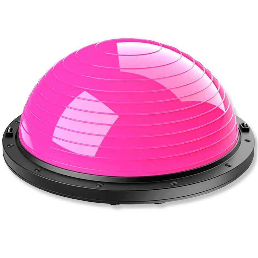 Semiesfera de Equilibrio StrongerFit 58 cm Rosa con Tensores e Inflador 2/3