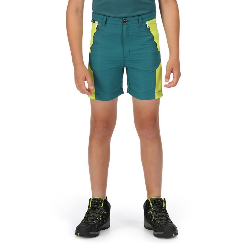 Pantaloncini Montagna Bambini Regatta Sorcer II Verde Pacifico Kiwi Brillante