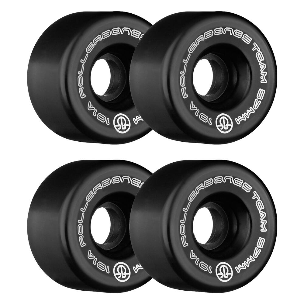 ROLLERBONES TEAM LOGO – INDOOR QUAD ROLLER SKATE WHEELS – 57MM 101A – SET OF 8 2/5