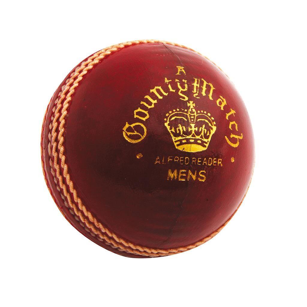 County Match A Leather Cricket Ball (Red) 1/3