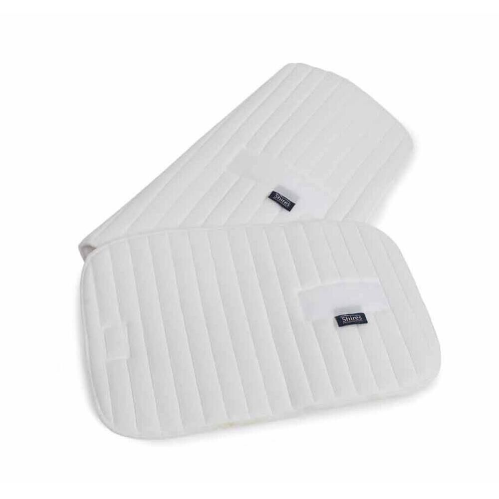 SHIRES Quilted Horse Bandage Pads (Pack of 4) (White)