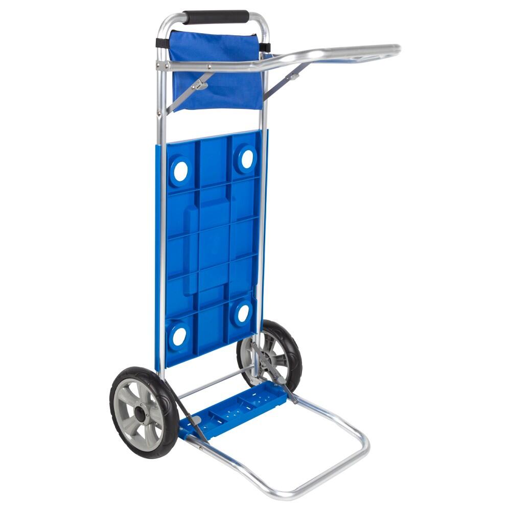 Carrinho de mesa de praia dobrável azul Aktive