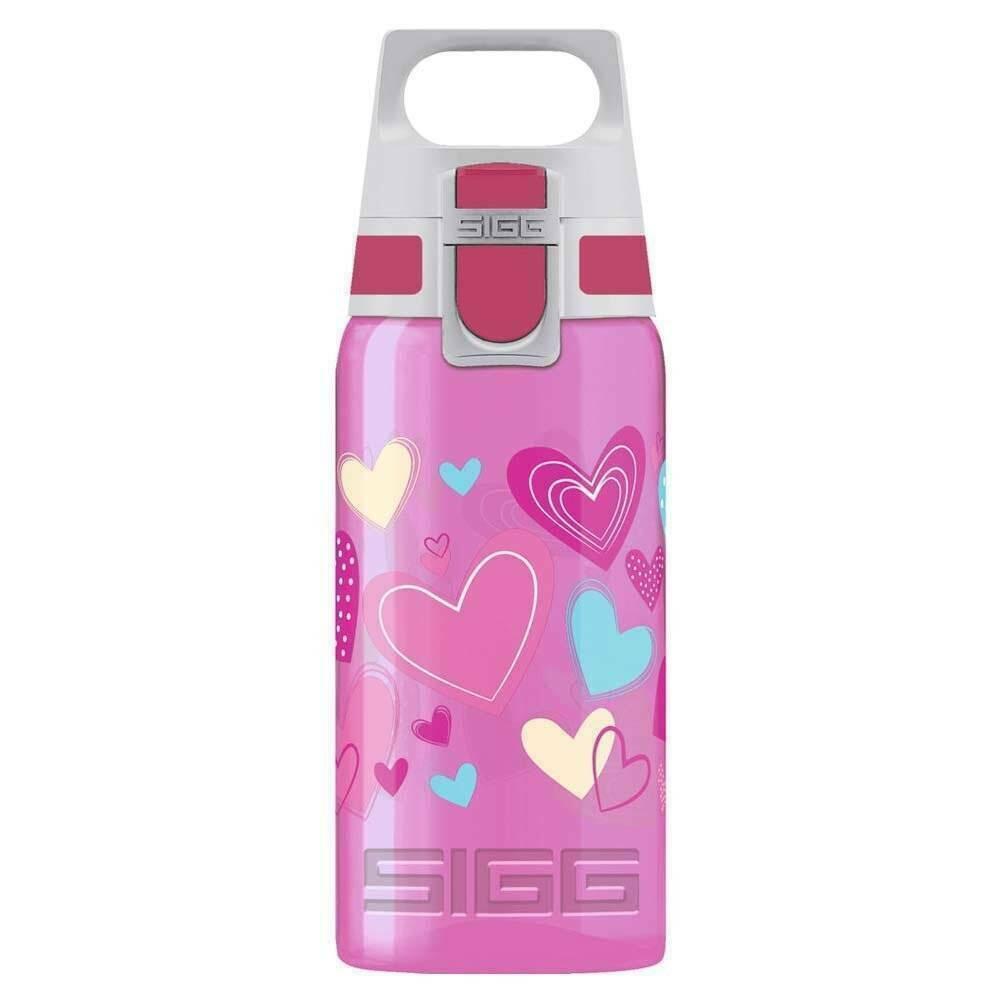SIGG Childrens/Kids Viva One Hearts Water Bottle (Pink/Grey)