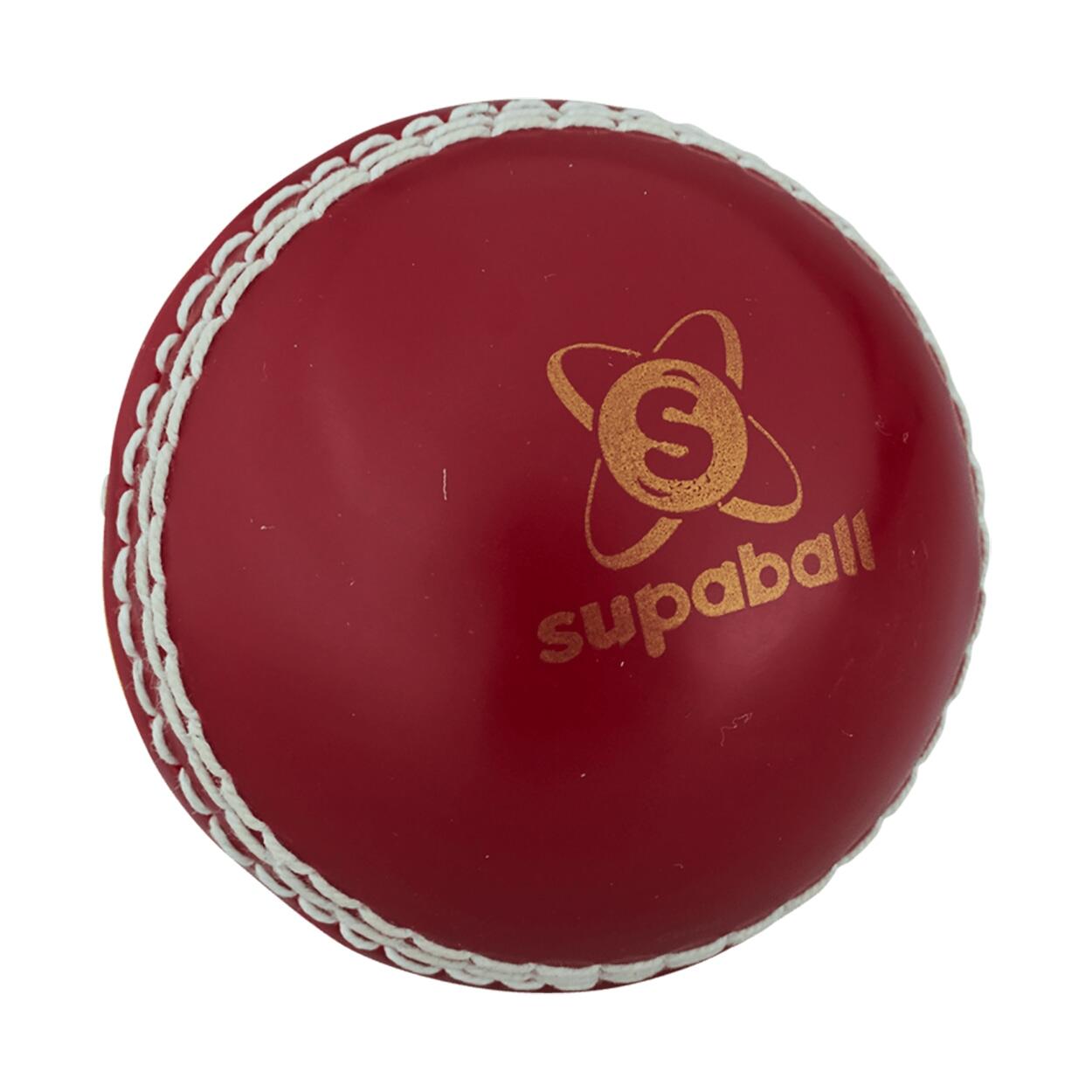 Supaball Cricket Ball (Red/Yellow) 2/3